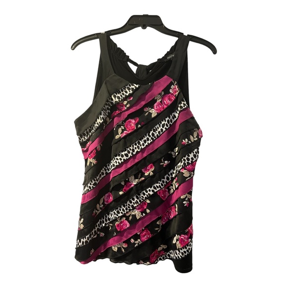 WHBM - Mixed Print Tie Back Halter Top - Size Medium - Picture 2 of 10